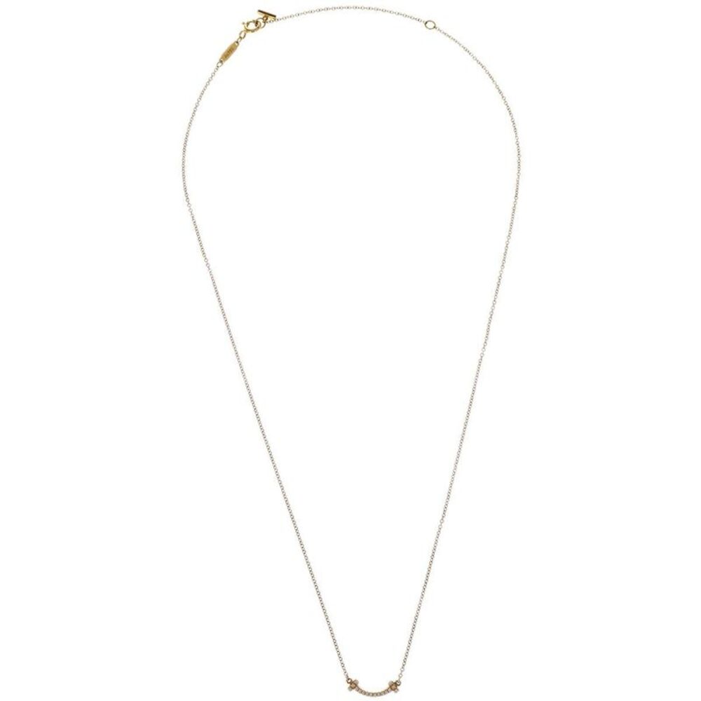 Tiffany & Co. T Smile Pendant 18K Yellow Gold With Diamonds Gold Yellow_Gold